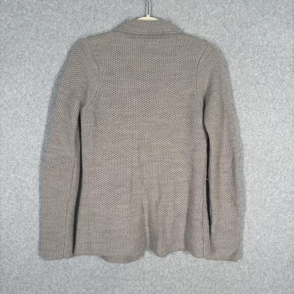 Cocogio Cardigan Sweater Small Gray Wool Blazer Italy Artsy Quiet Luxury Neutral - Picture 9 of 12